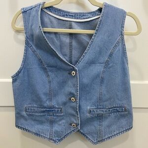 Light Blue Denim Vest